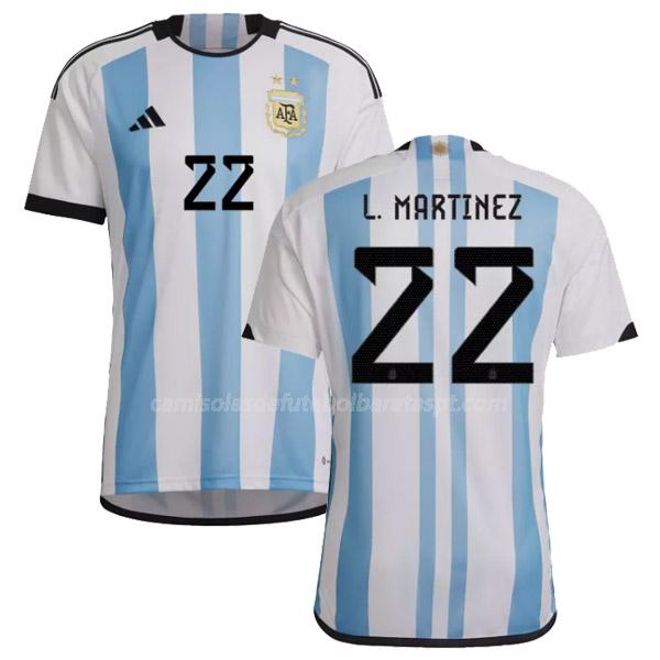 camisola argentina l.martinez equipamento principal 2022