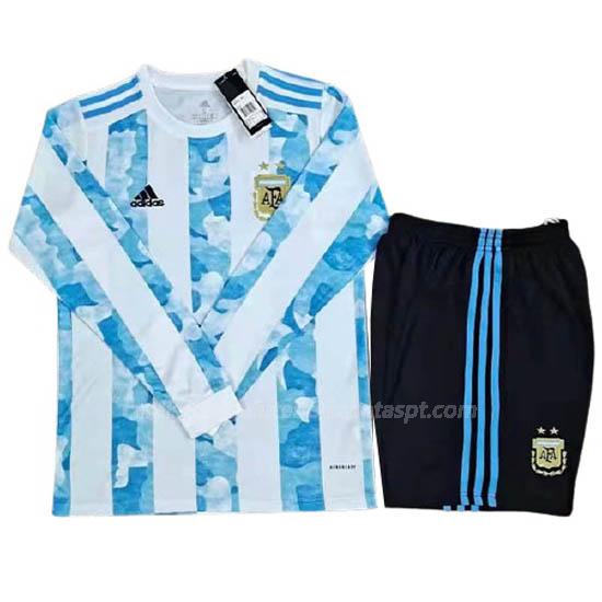 camisola argentina manga comprida equipamento principal 2021-22