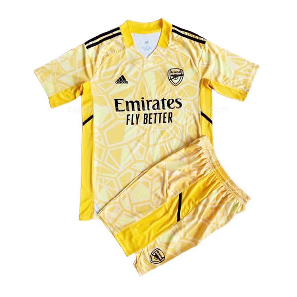 camisola arsenal crianças guarda-redes amarelo 2022-23