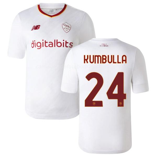 camisola as roma kumbulla equipamento suplente 2022-23