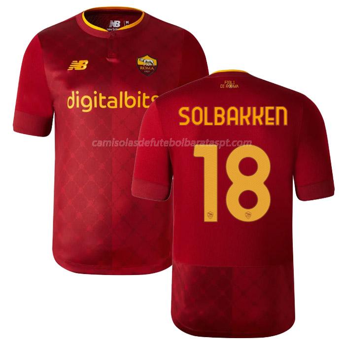 camisola as roma solbakken equipamento principal 2022-23