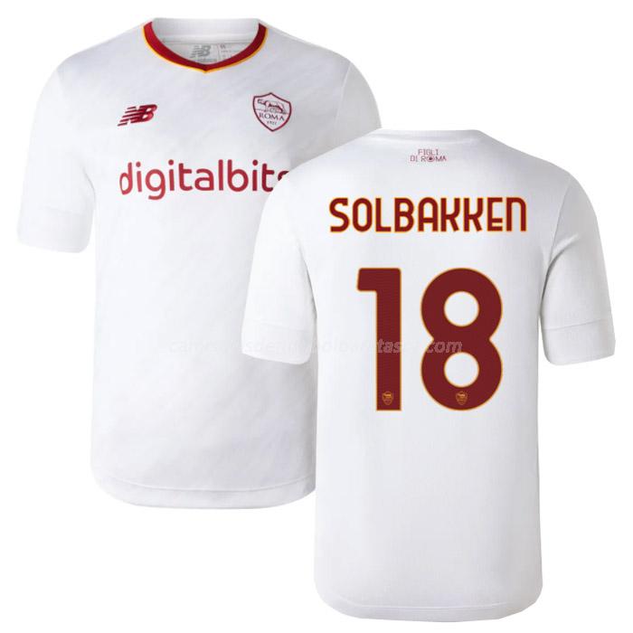 camisola as roma solbakken equipamento suplente 2022-23