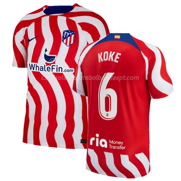 camisola atlético de madrid koke equipamento principal 2022-23