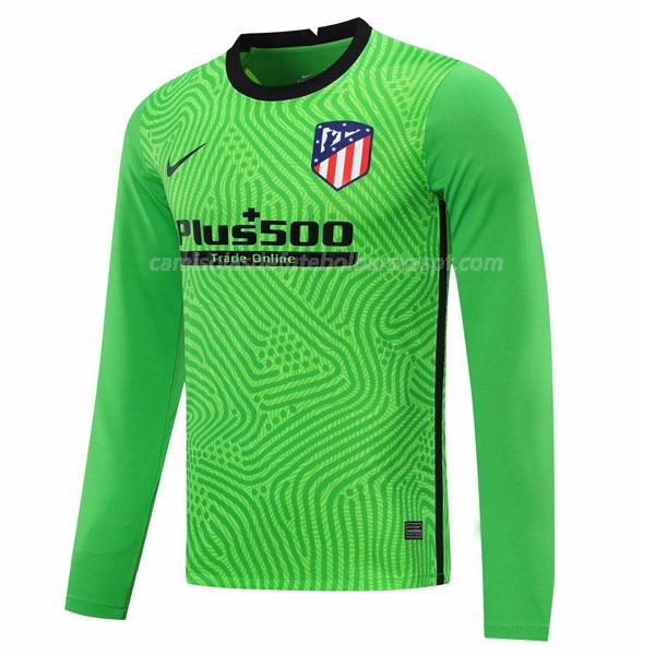 camisola atlético de madrid manga comprida do guarda-redes verde 2020-21