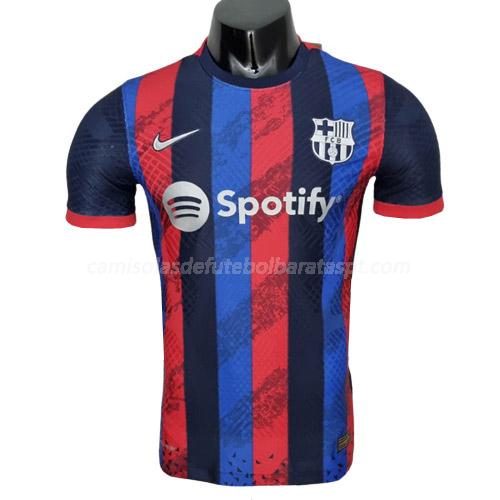 camisola barcelona edição player edição especial azul vermelho 2022-23