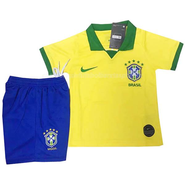 camisola brasil crianças equipamento principal 2019-2020