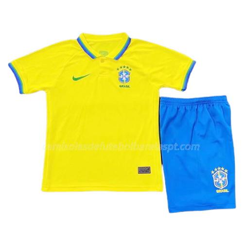camisola brasil crianças equipamento principal 2022-23