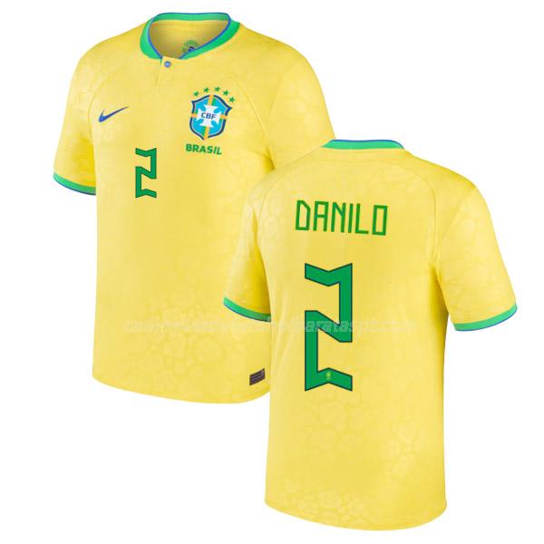 camisola brasil danilo copa do mundo equipamento principal 2022