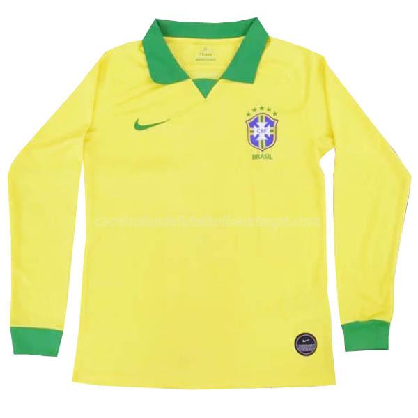 camisola brasil manga comprida equipamento principal 2019-2020