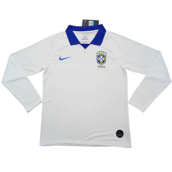 camisola brasil manga comprida equipamento suplente 2019-2020