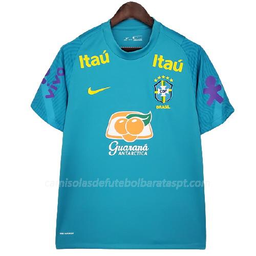 camisola brasil pre-match ad azul 2021