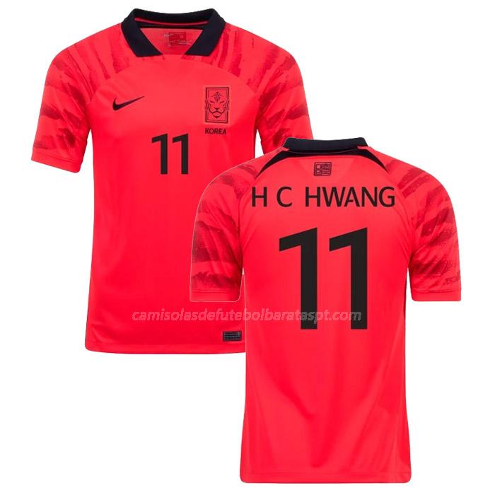 camisola coreia do sul h c hwang copa do mundo equipamento principal 2022