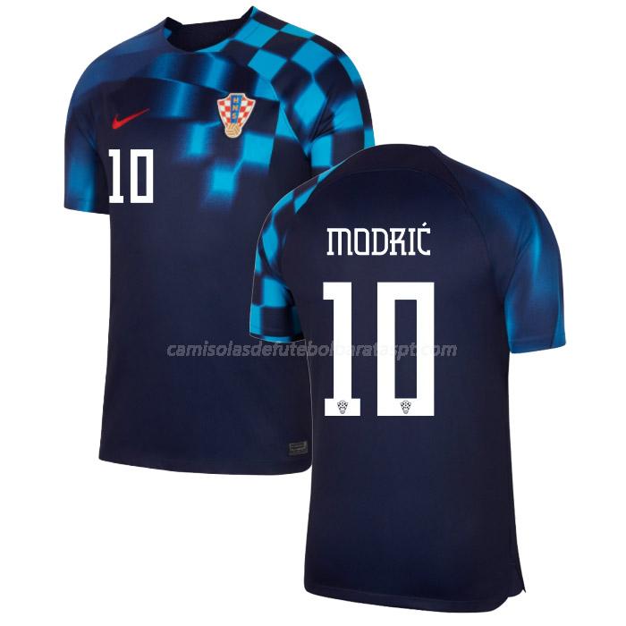 camisola croácia modric copa do mundo equipamento suplente 2022