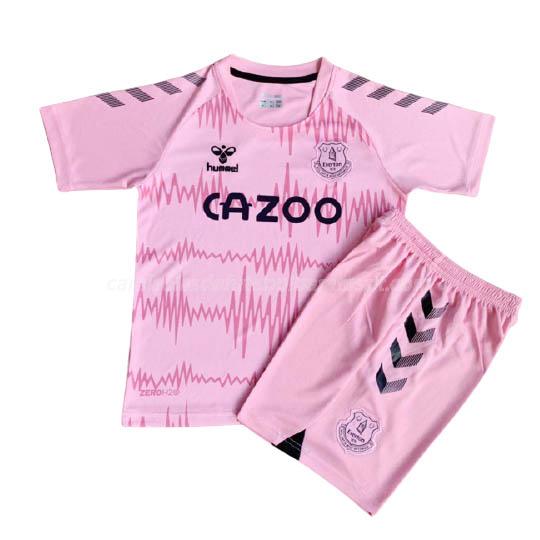 camisola everton crianças guarda-redes rosa 2020-21