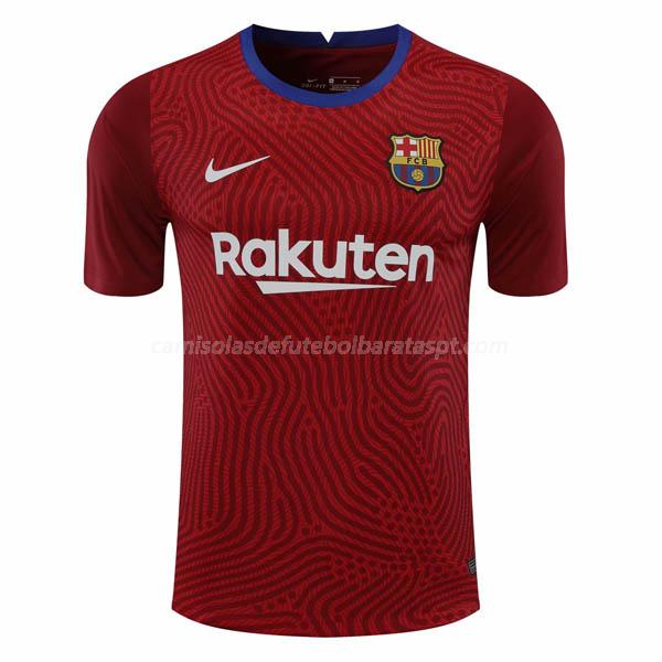camisola fc barcelona guarda-redes vermelho 2020-21