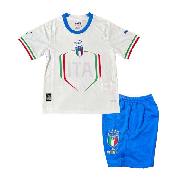 camisola itália crianças equipamento suplente 2022