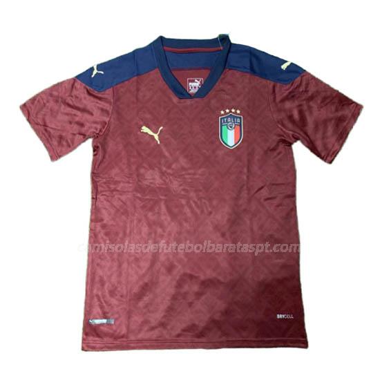 camisola itália guarda-redes vermelho 2020-21