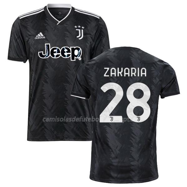 camisola juventus zakaria equipamento suplente 2022-23