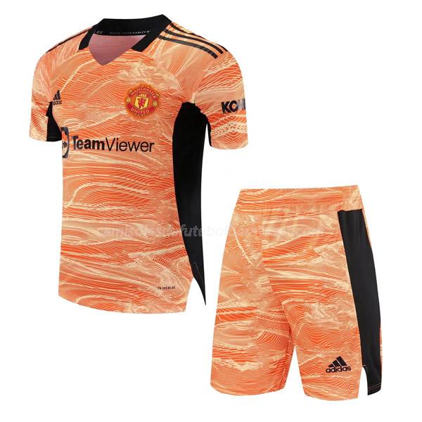 camisola manchester united kit guarda-redes laranja 2021-22