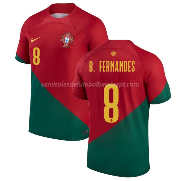 camisola portugal b. fernandes copa do mundo equipamento principal 2022