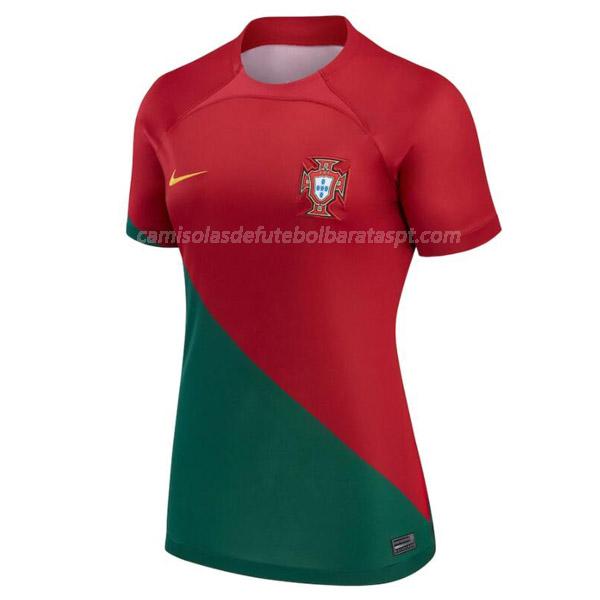 camisola portugal mulher copa do mundo equipamento principal 2022