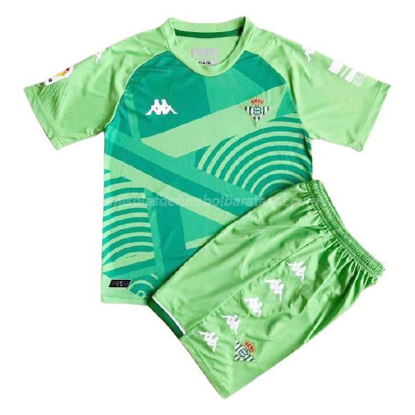 camisola real betis crianças guarda-redes verde 2021-22