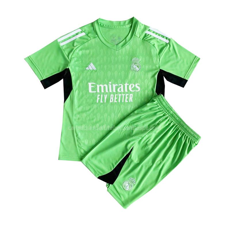 camisola real madrid crianças guarda-redes verde 2023-24