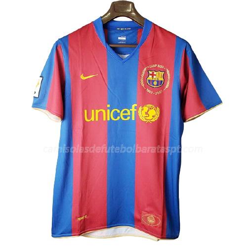 camisola retrô barcelona equipamento principal 2007-2008