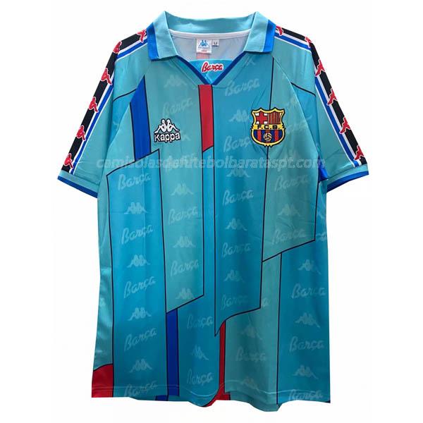 camisola retrô barcelona equipamento suplente 1996-1997