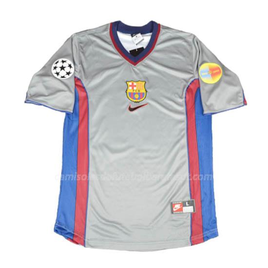 camisola retrô barcelona equipamento suplente 1999-2000