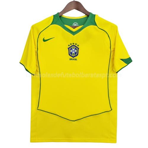 camisola retrô brasil equipamento principal 2004