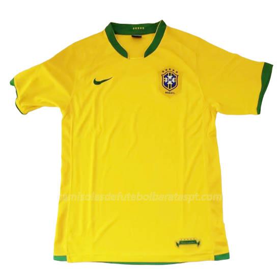 camisola retrô brasil equipamento principal 2006