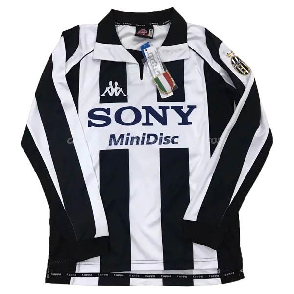 camisola retrô juventus manga comprida equipamento principal 1997-1998