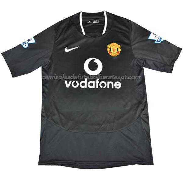 camisola retrô manchester united equipamento suplente 2003-2005