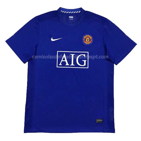 camisola retrô manchester united equipamento suplente 2007-2008