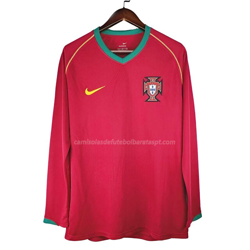 camisola retrô portugal manga comprida equipamento principal 2006