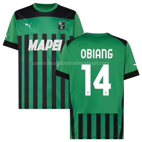 camisola sassuolo calcio obiang equipamento principal 2022-23