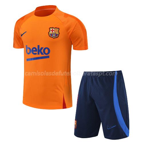 camisola training barcelona traje laranja 2022-23
