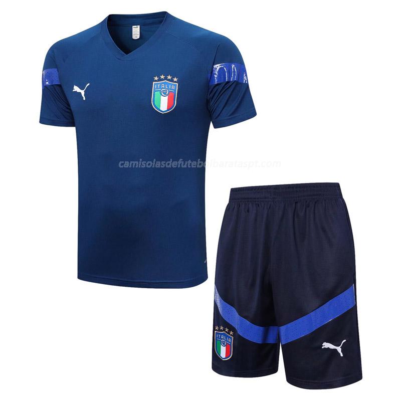 camisola training e calças itália 2317a1 azul marinho 2022