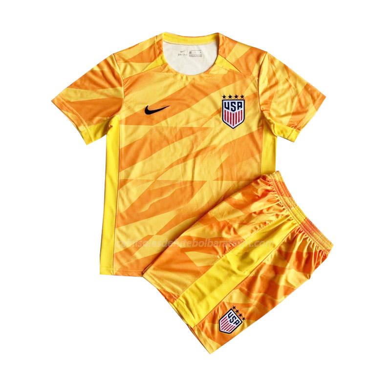 camisola usa crianças guarda-redes amarelo 2023-24