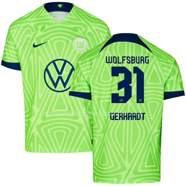 camisola wolfsburg gerhardt equipamento principal 2022-23