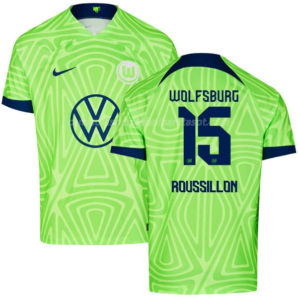 camisola wolfsburg roussillon equipamento principal 2022-23