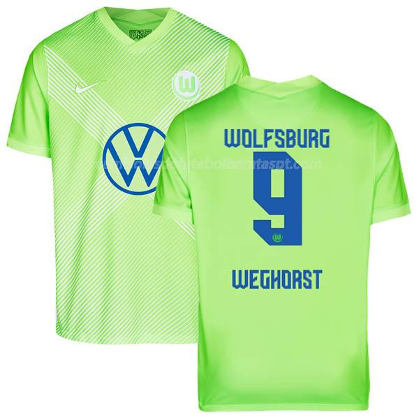 camisola wolfsburg weghorst equipamento principal 2020-21