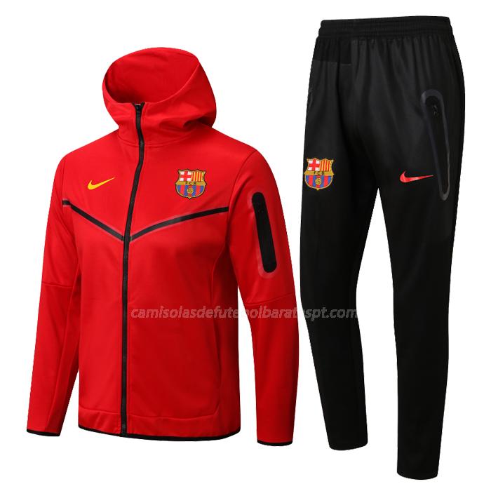 casaco com carapuço barcelona 22125a1 vermelho 2022-23