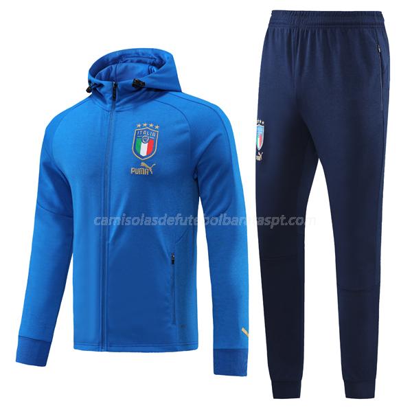 casaco com carapuço itália azul 22813a 2022-23