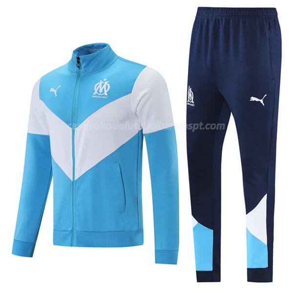 casaco olympique de marsella 08g45 branco azulado 2021-22