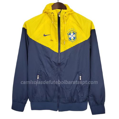 casaco windrunner brasil azul amarelo 2021-22