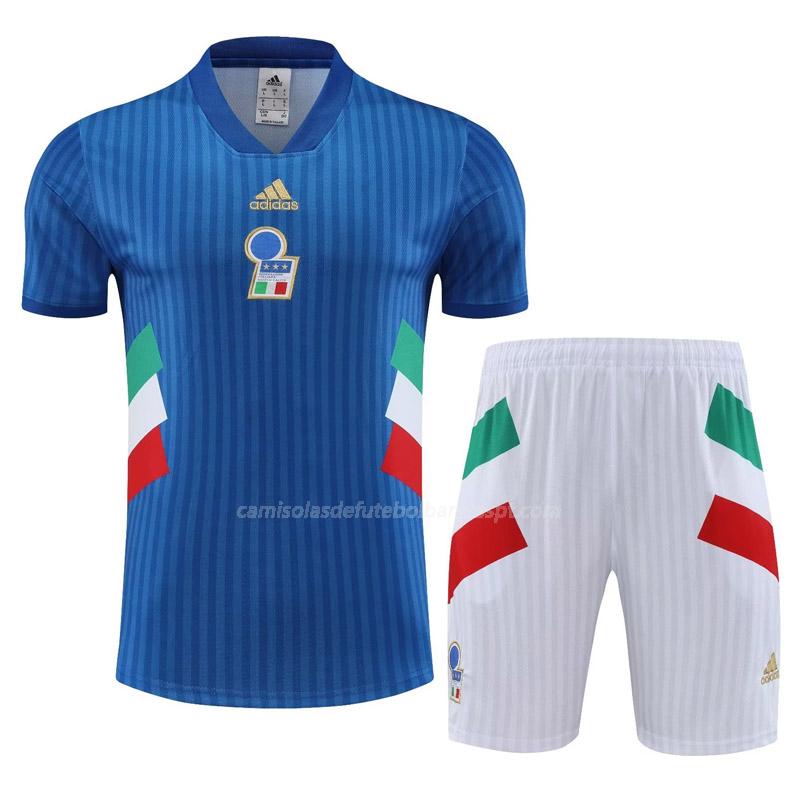 kits de camisa itália icon azul 2023