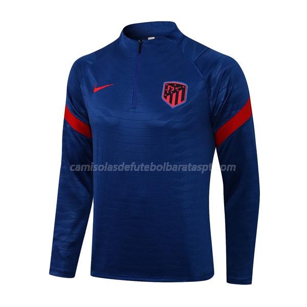 sweatshirt atlético de madrid top azul 2021-22