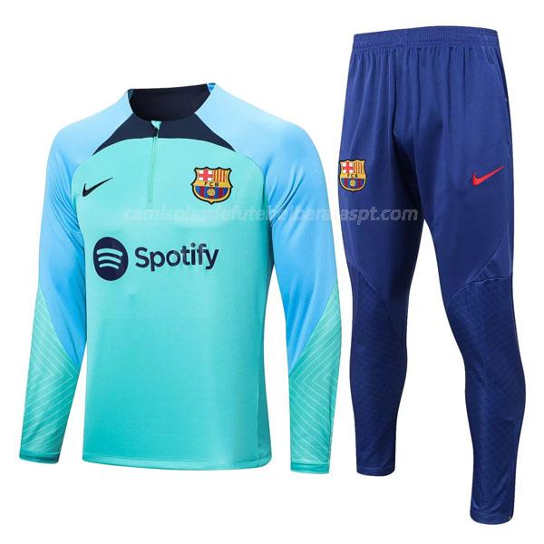 sweatshirt barcelona 22117a1 verde azul 2022-23